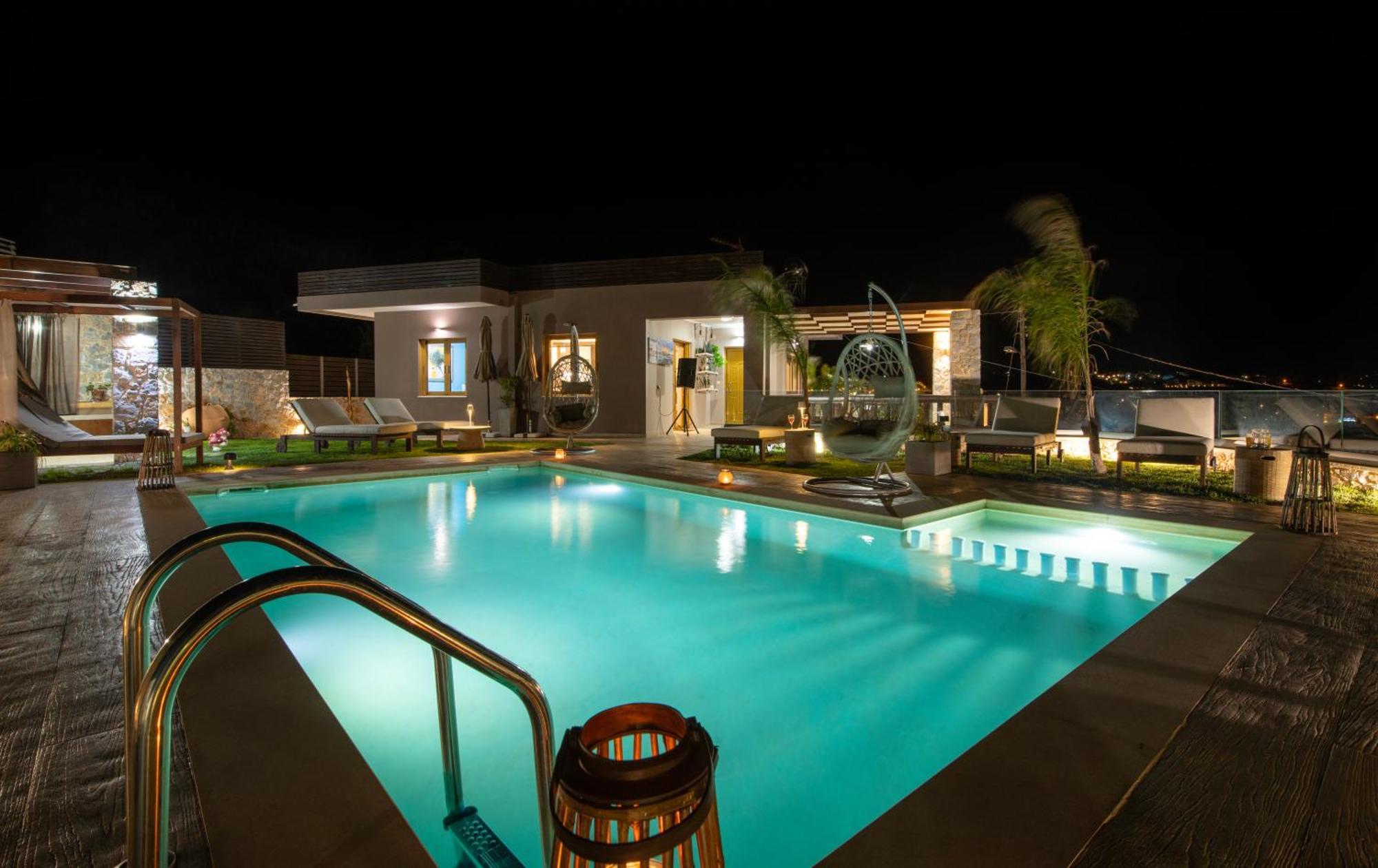 Villa Lady Dafni With Private Heated Pool Maleme Exterior foto