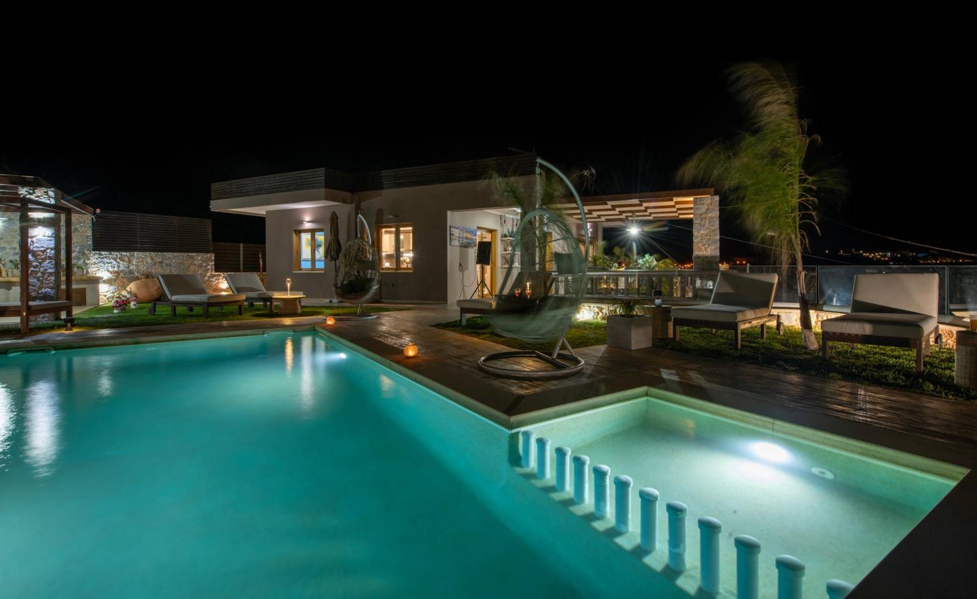 Villa Lady Dafni With Private Heated Pool Maleme Exterior foto
